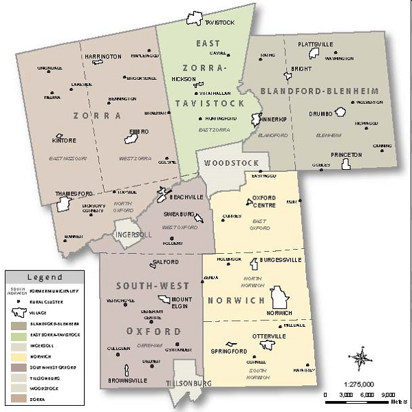 Oxford County, Ontario  map