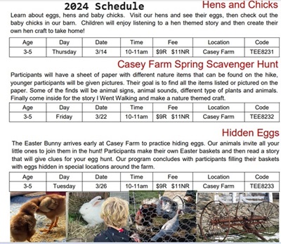 Casey Farm RI 2024 schedule