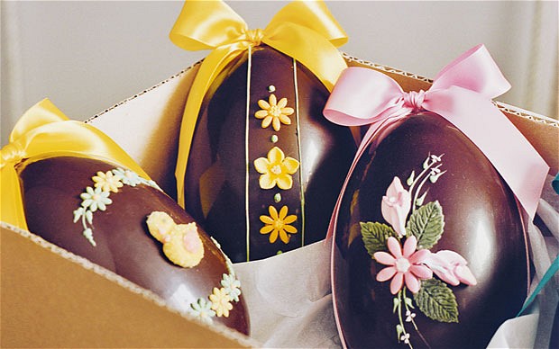 Some of Audrey's hand-decorated eggs